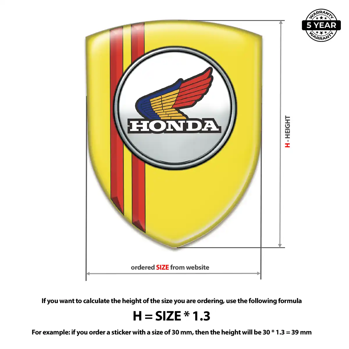 Honda Crest Logo Emblem Signature Grade
