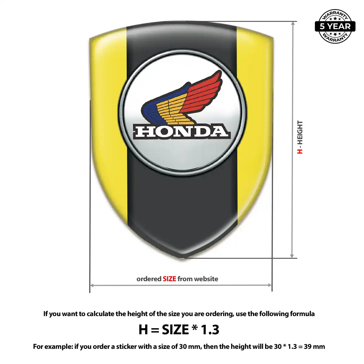 Honda Crest Logo Emblem Sleek Style