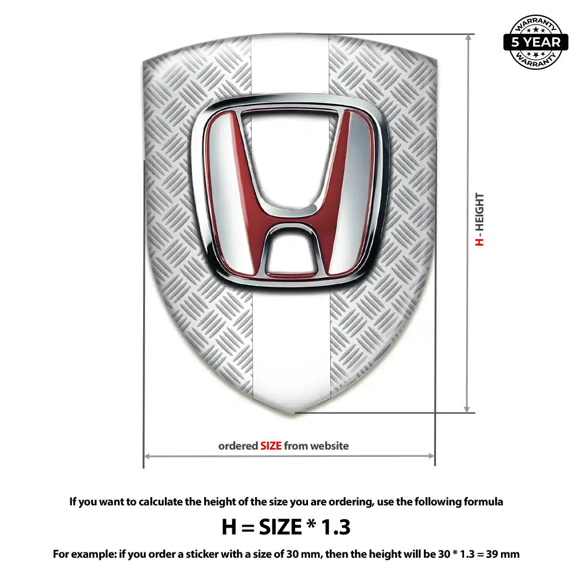 Honda Domed Badge Cabin Style