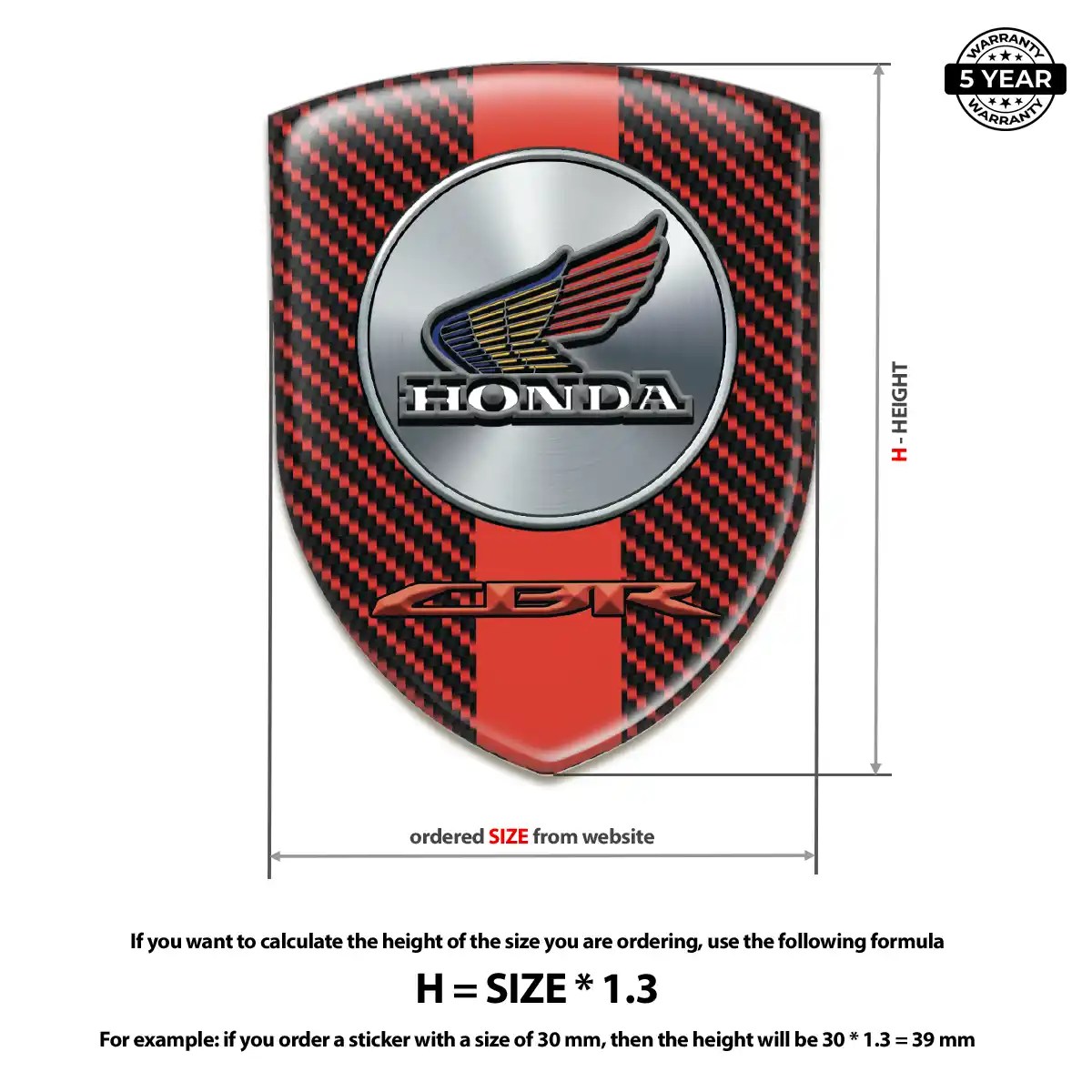 Honda Domed Badge Deluxe Edition