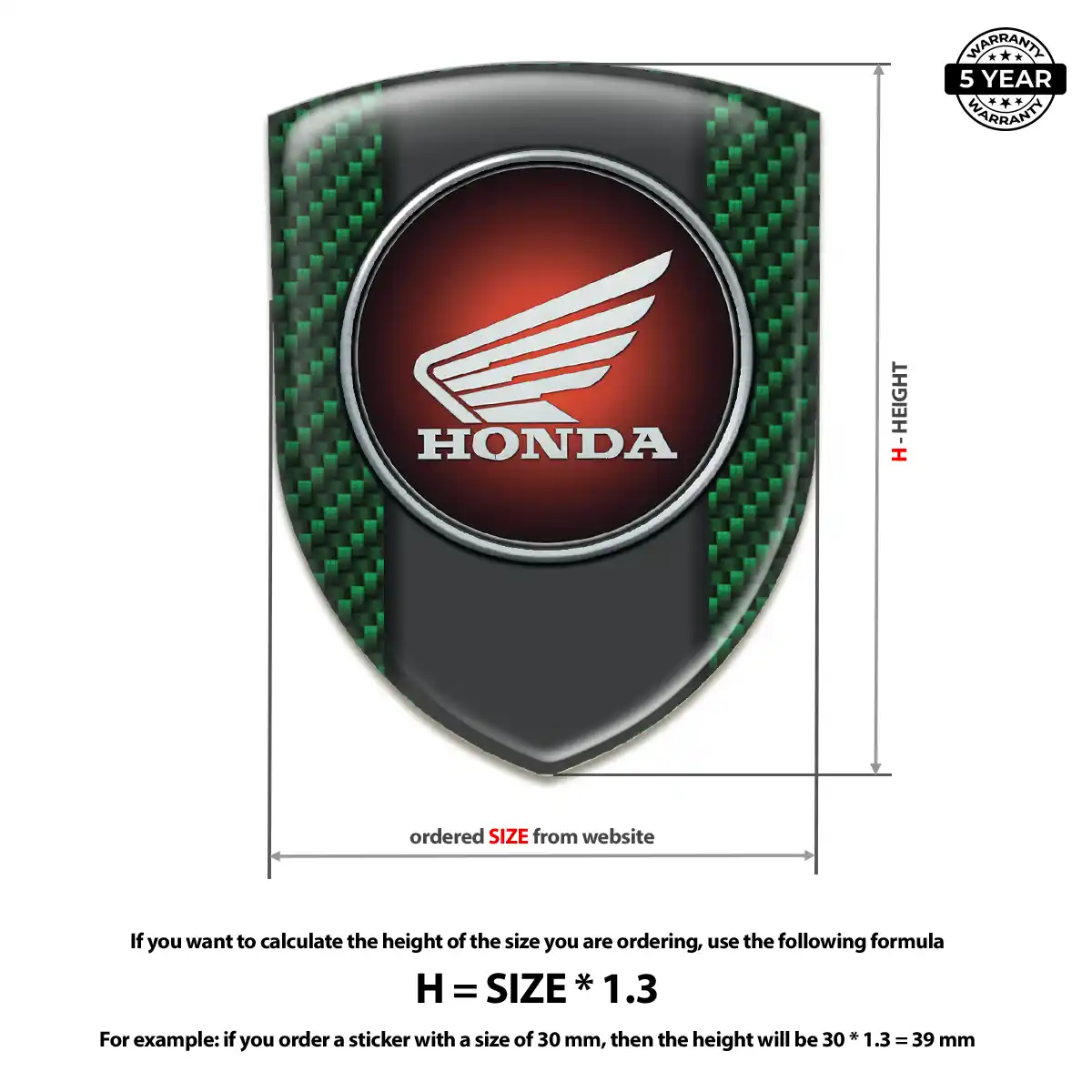 Honda Domed Badge Elite Edition