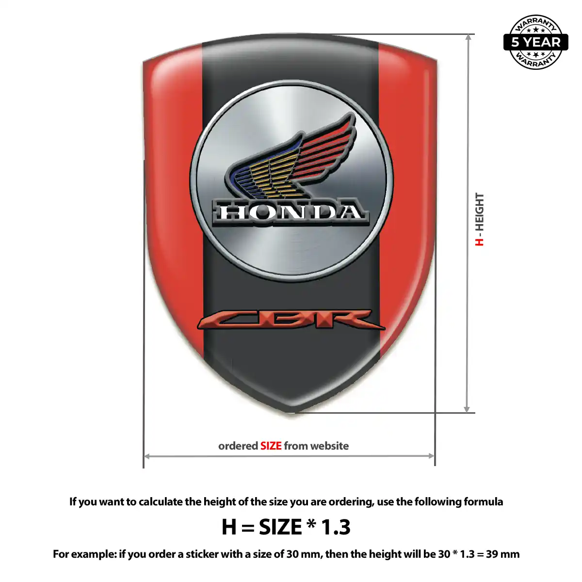 Honda Domed Badge Opulent Line