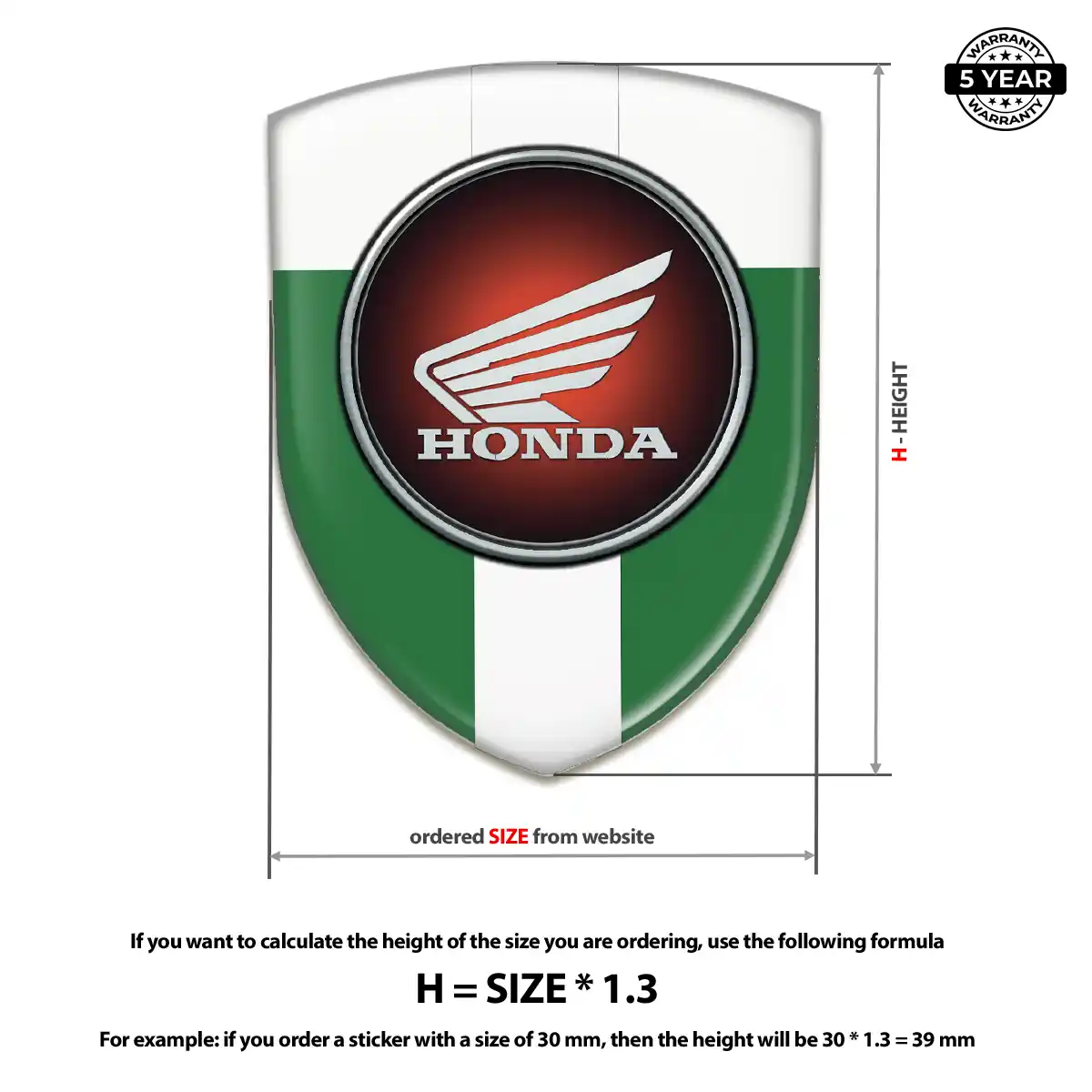 Honda Domed Badge Outer Style
