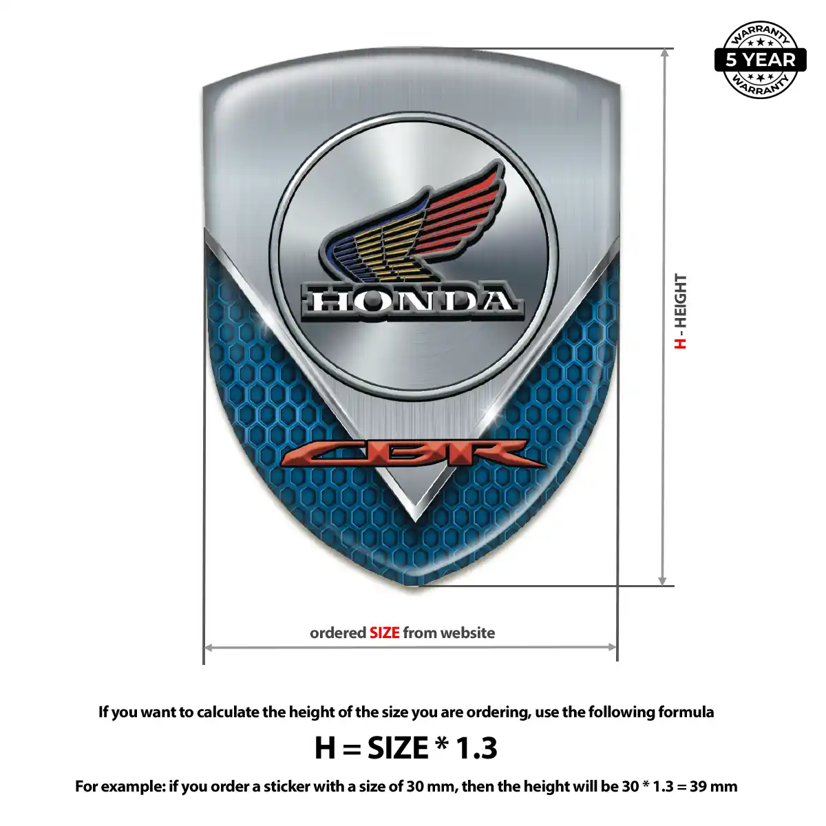 Honda Domed Badge Premium Dome
