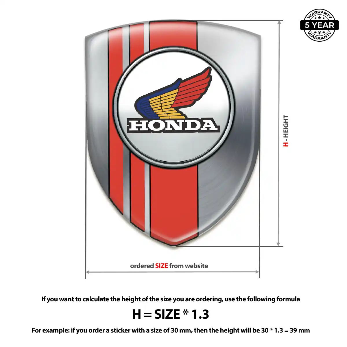 Honda Domed Badge Prestige Line