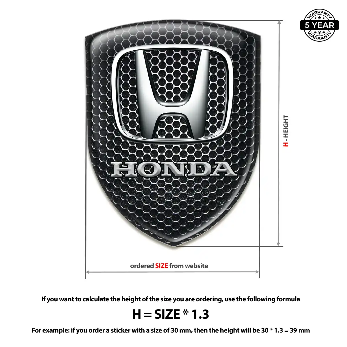 Honda Domed Badge Prime Quality
