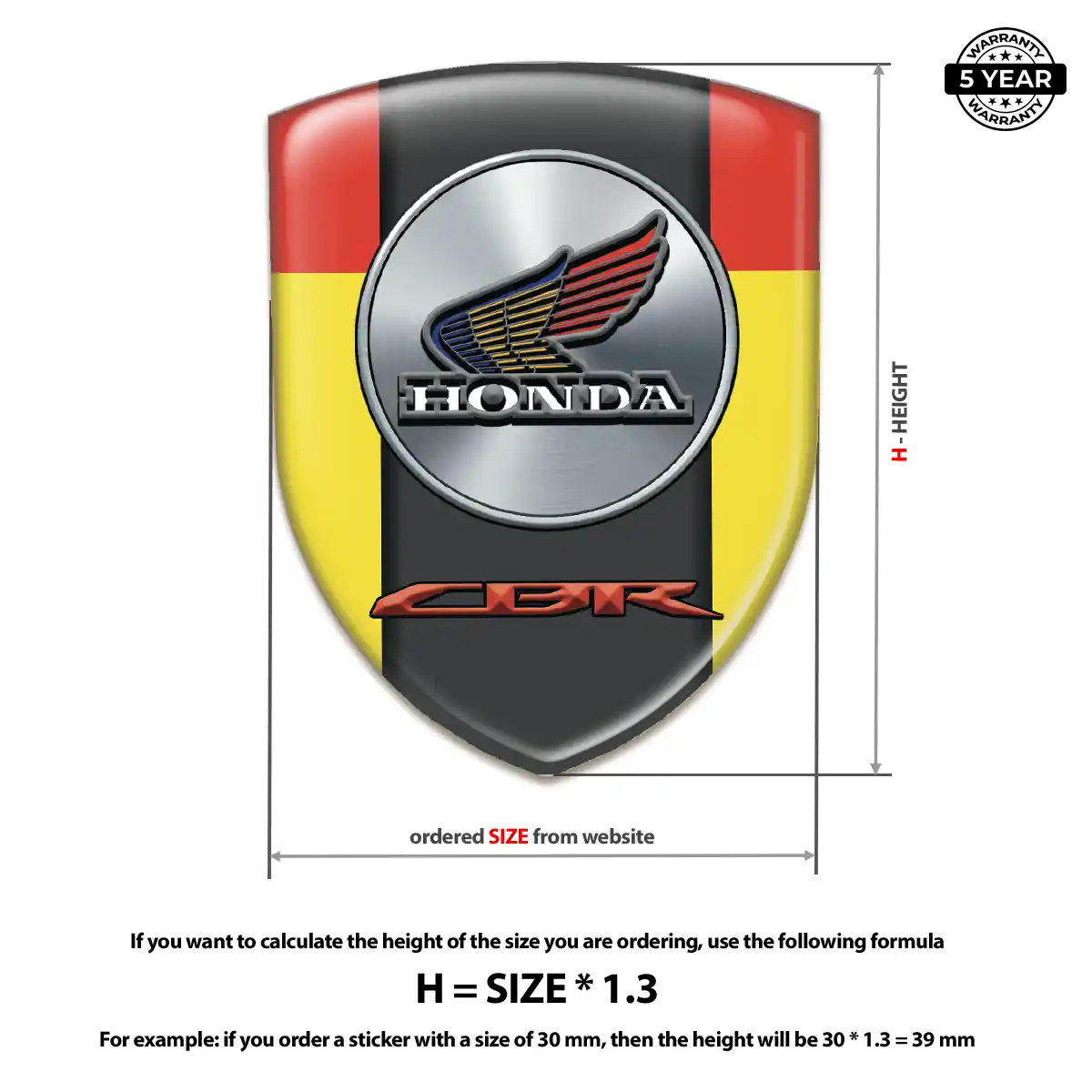 Honda Domed Car Sticker Noble Edition