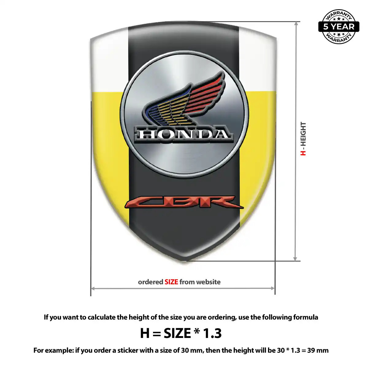 Honda Domed Car Sticker Premium Dome