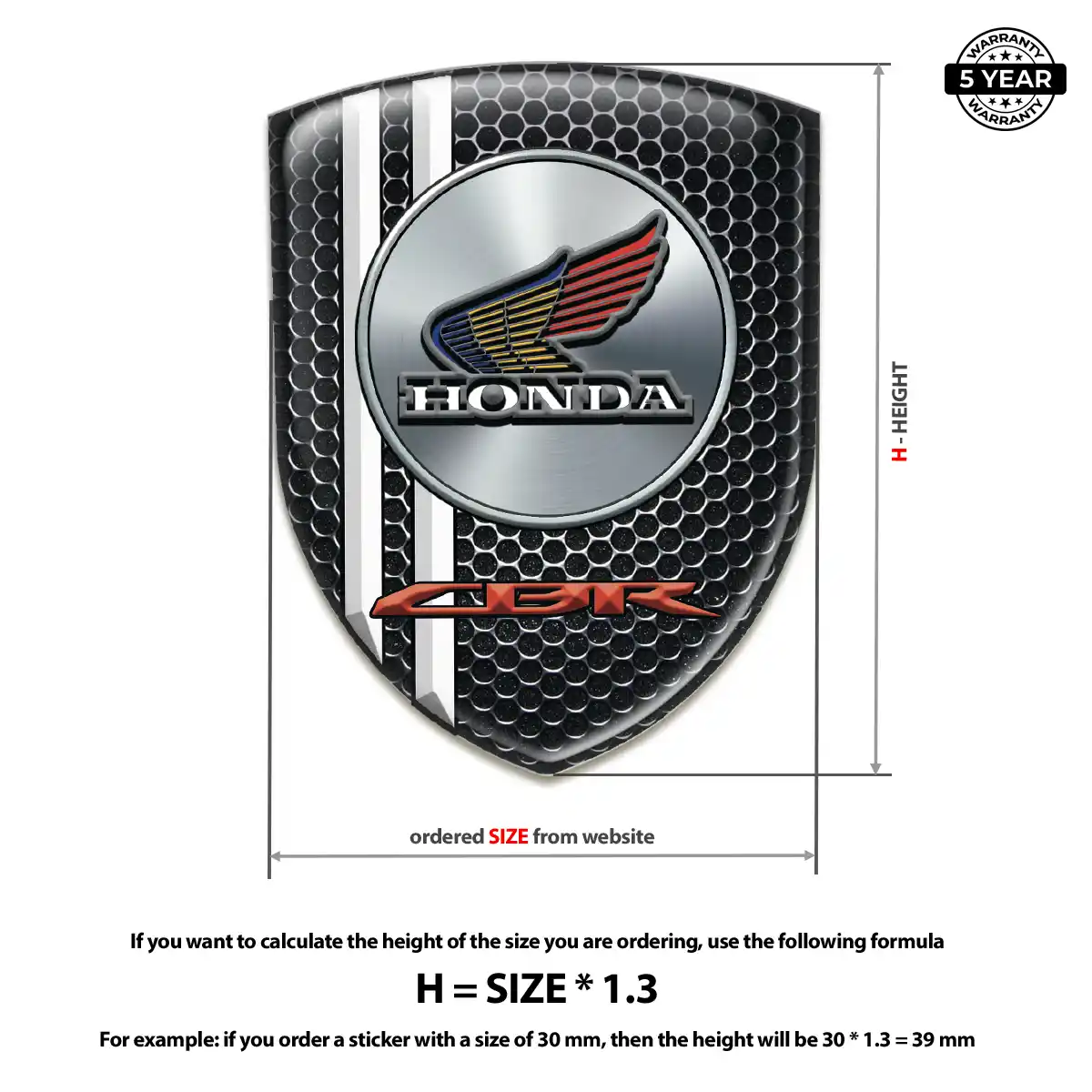 Honda Domed Decal Noble Edition