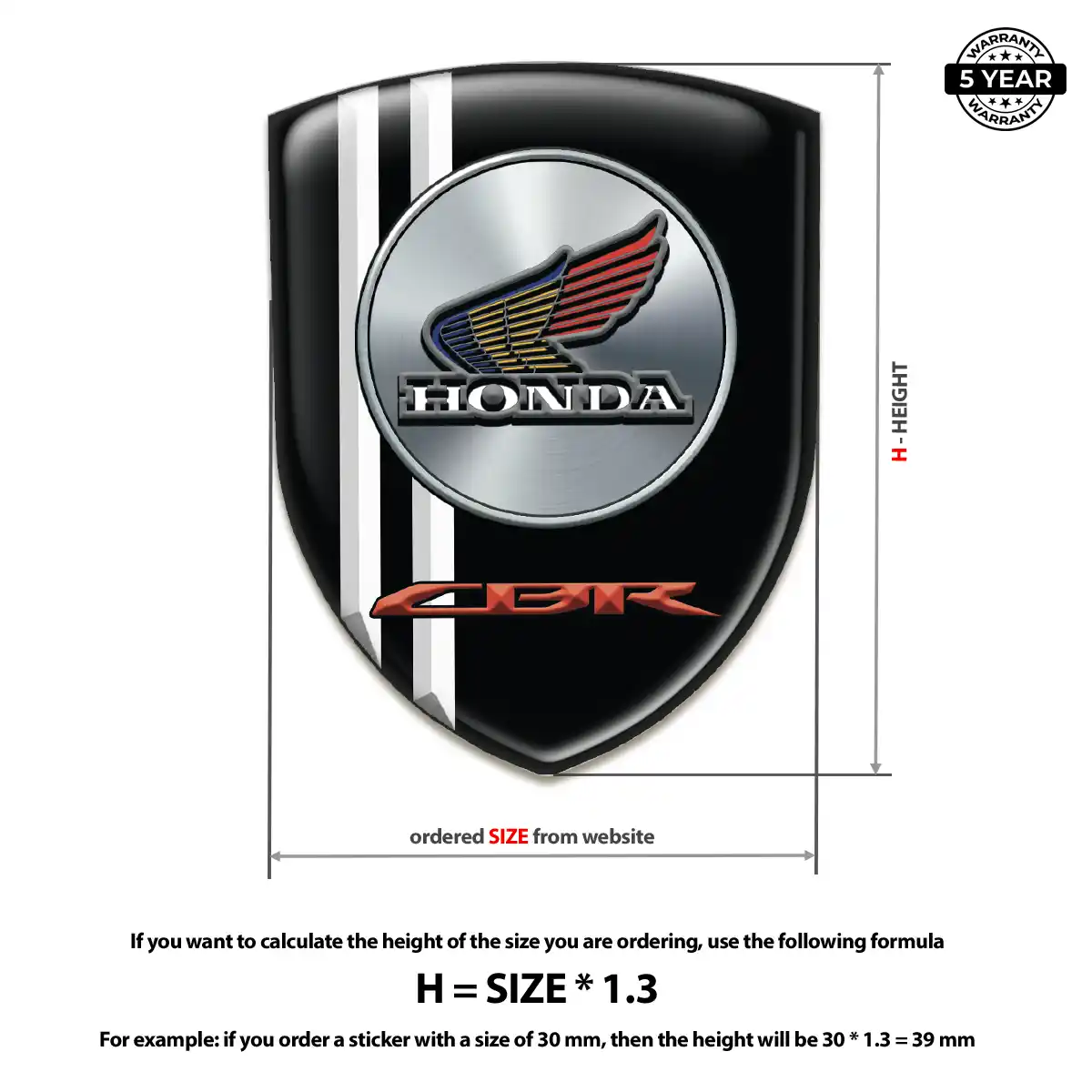 Honda Domed Emblem Cabin Style