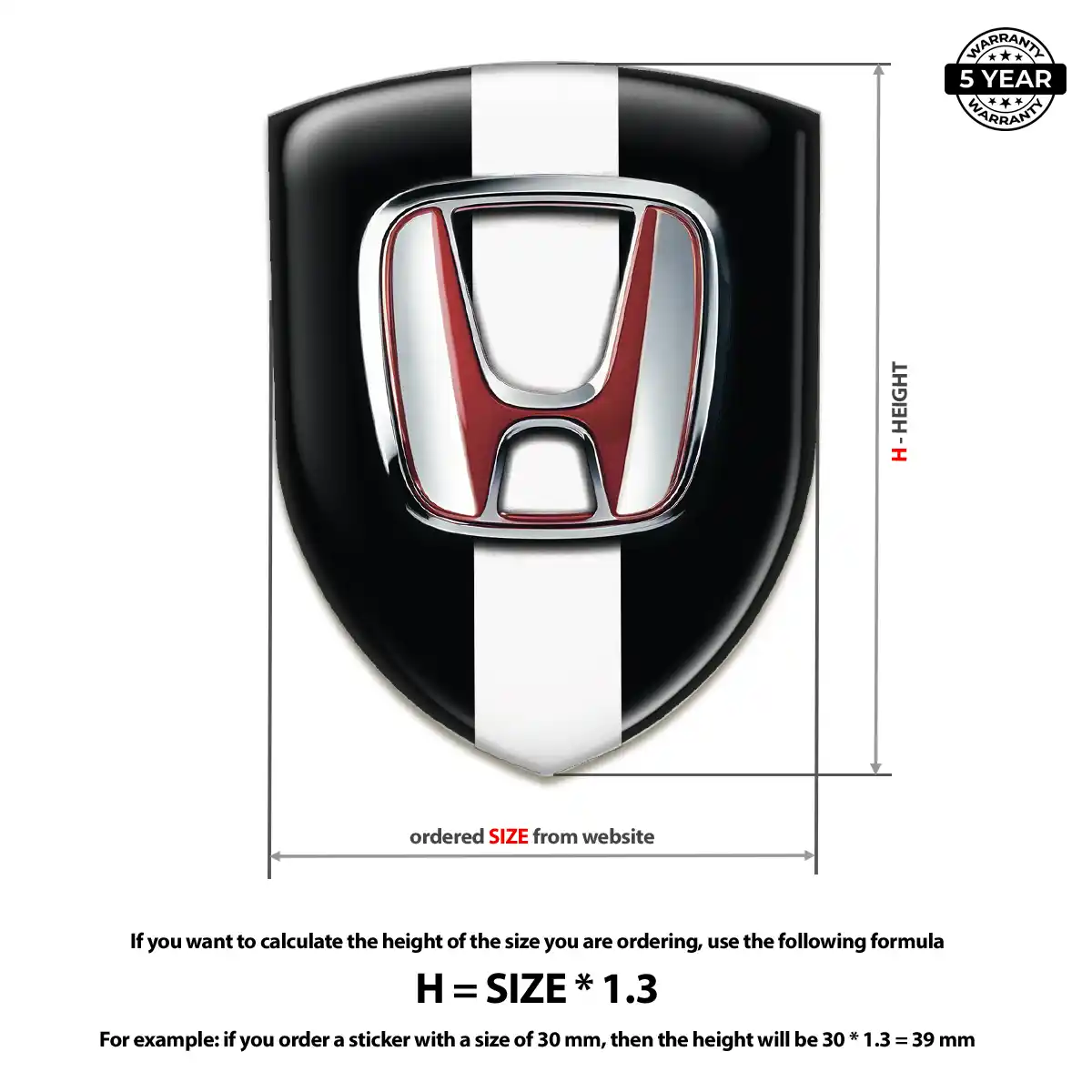 Honda Domed Emblem Elite Edition