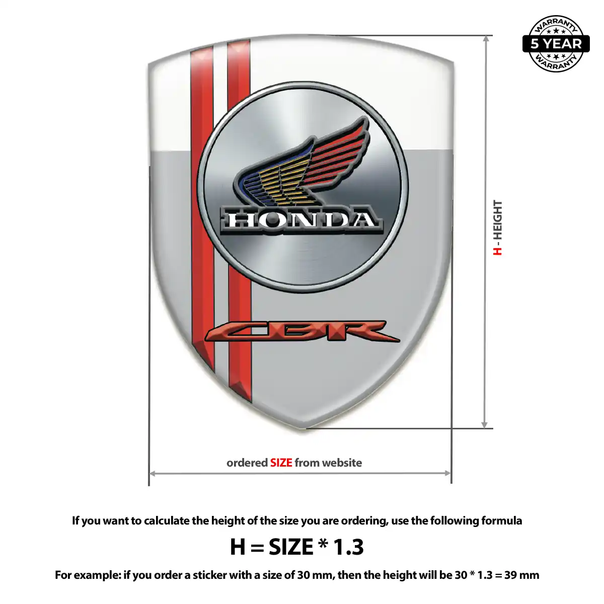 Honda Domed Emblem Opulent Line