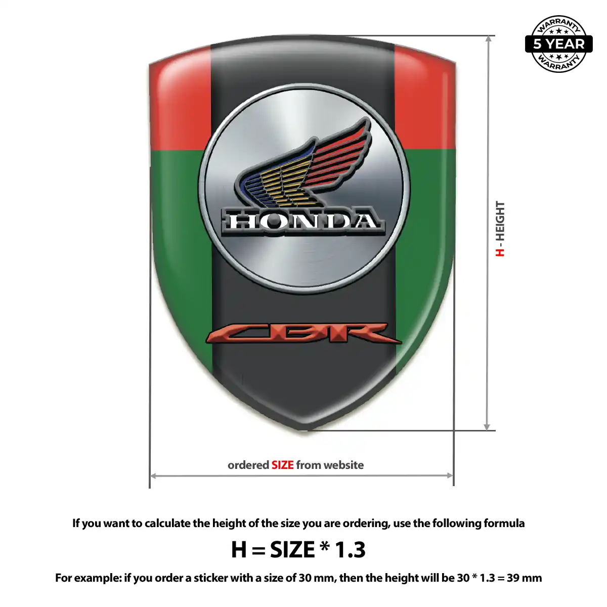 Honda Domed Emblem Premium Dome