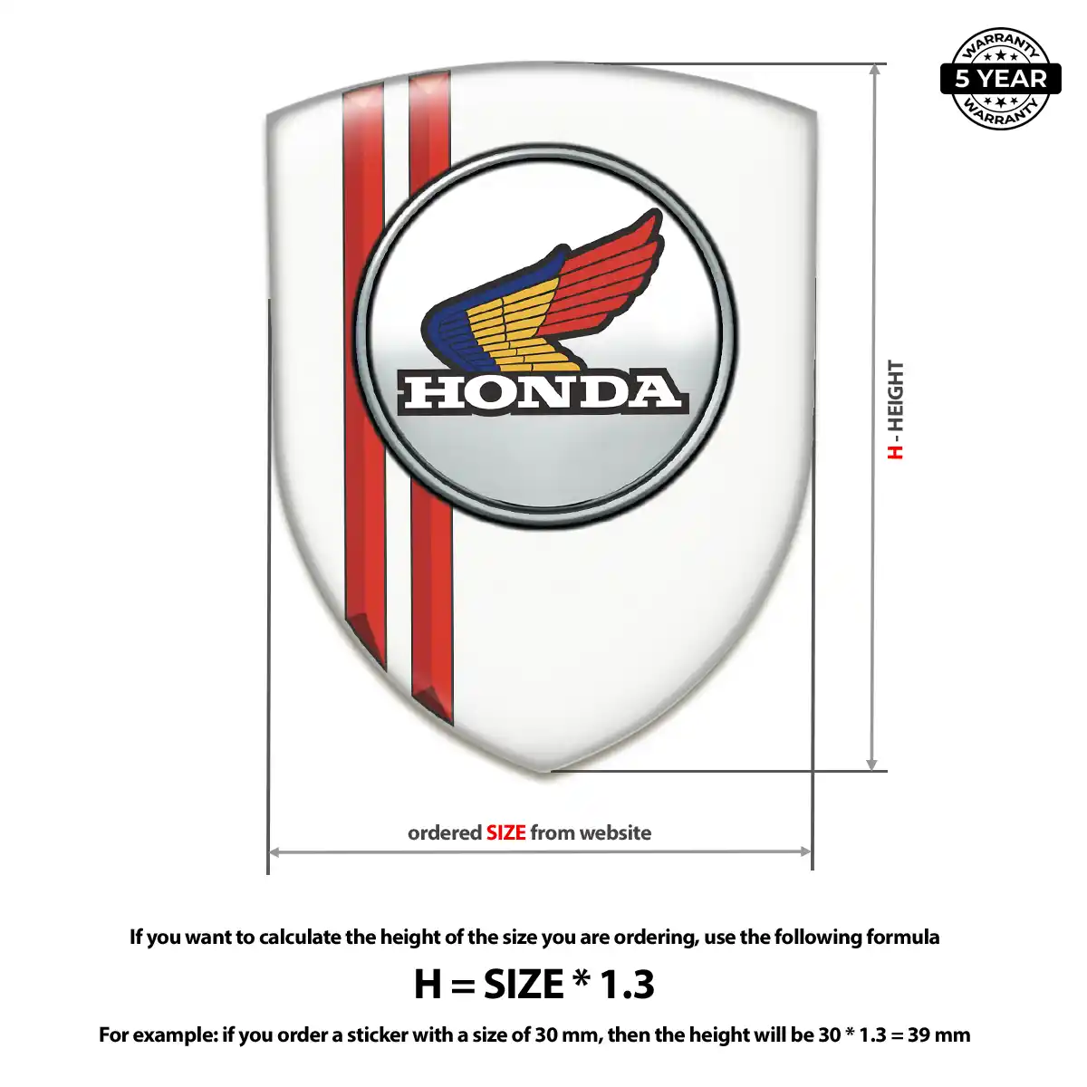 Honda Domed Emblem Prestige Line