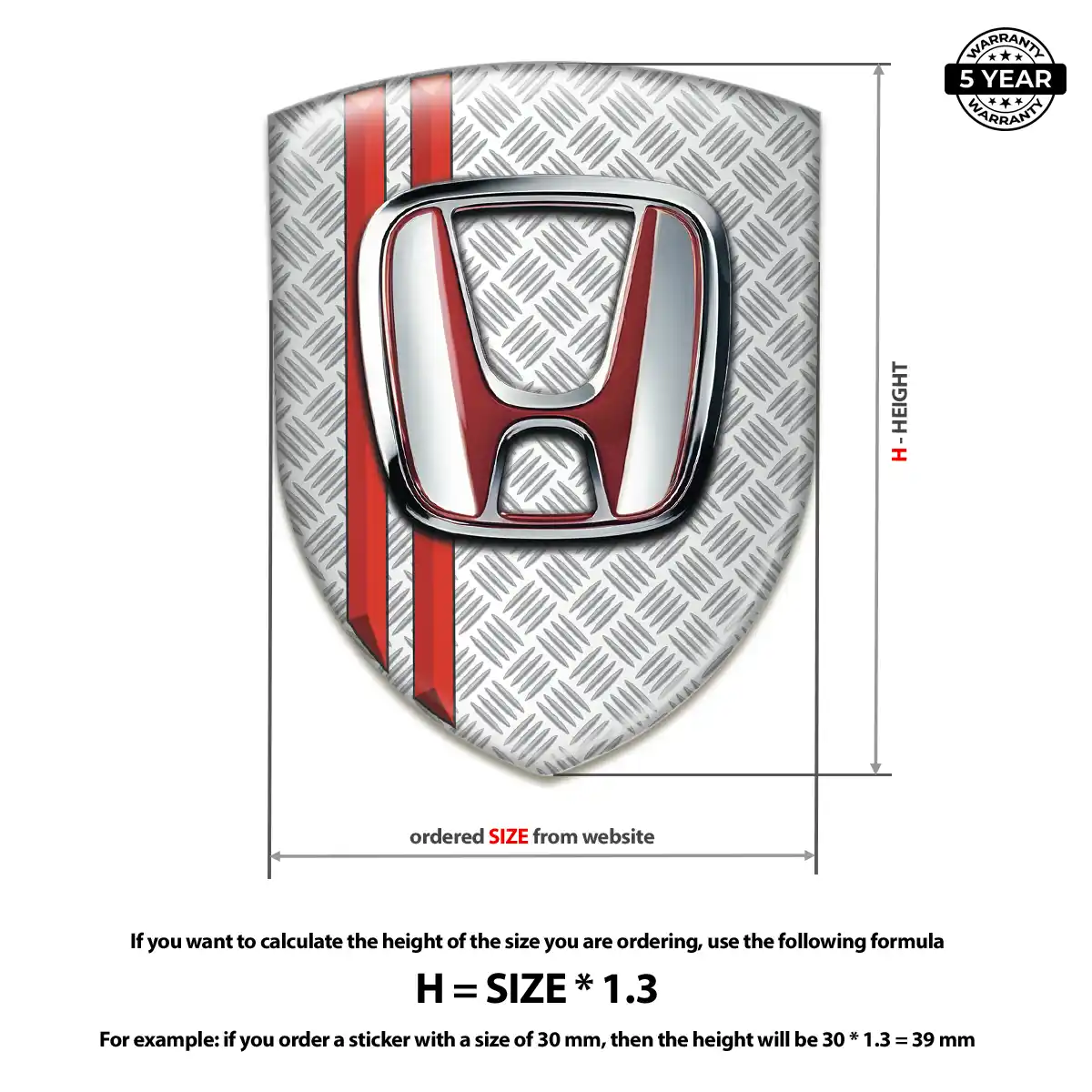 Honda Domed Emblem Signature Grade