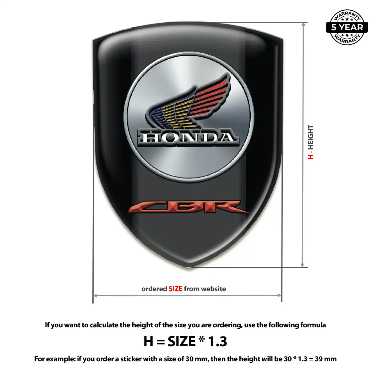 Honda Domed Emblem Superior Craft