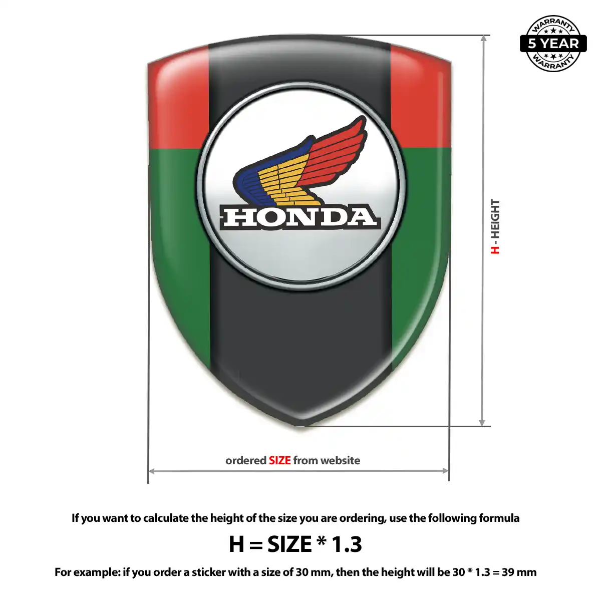 Honda Domed Logo Decal Interior Luxe