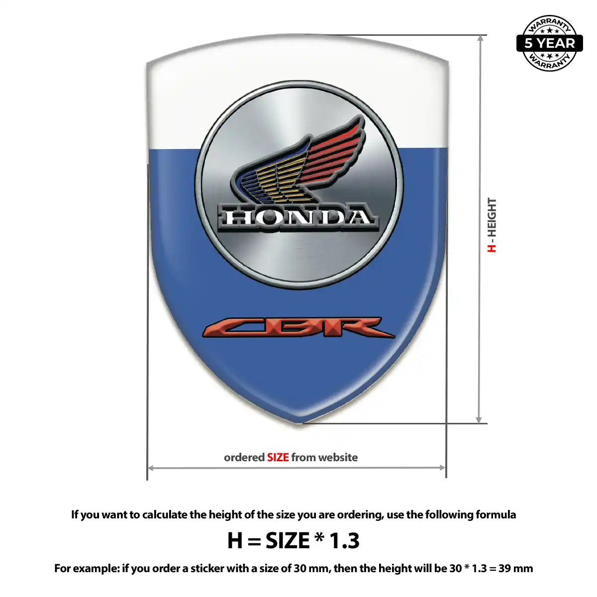 Honda Domed Logo Decal Noble Edition
