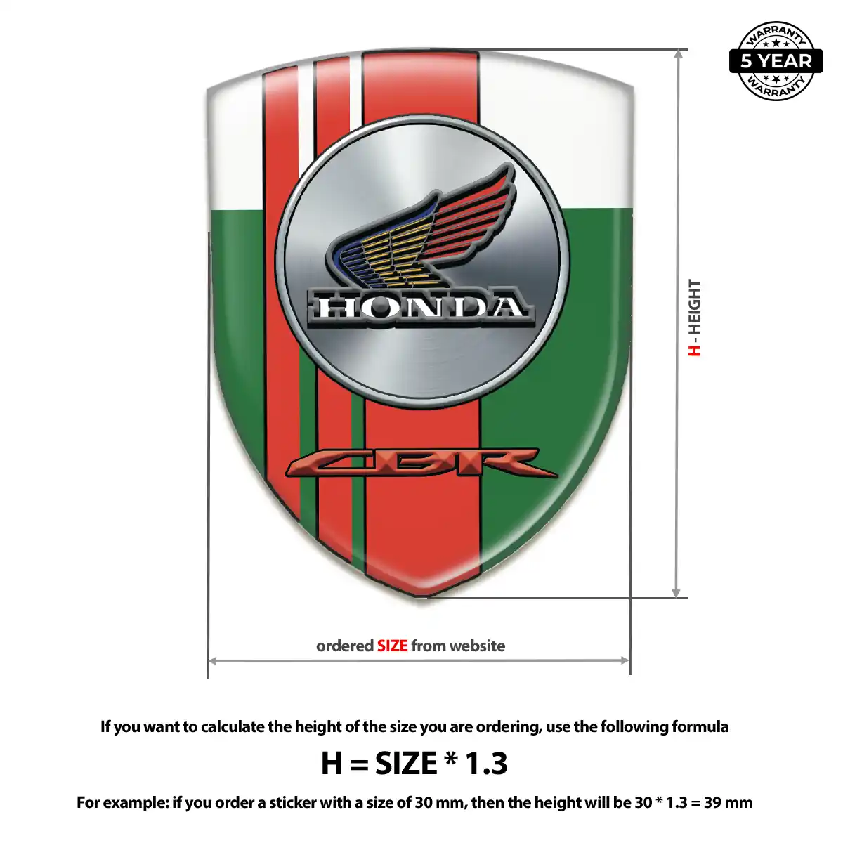 Honda Domed Logo Sticker Noble Edition