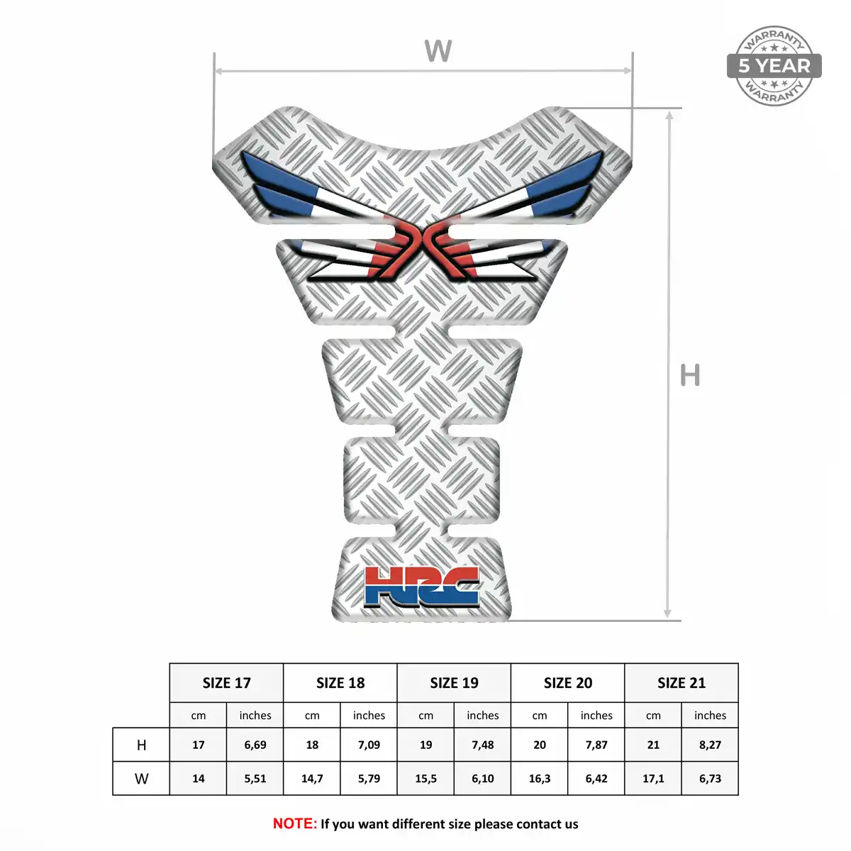 Honda Domed Tank Pad Deluxe Edition