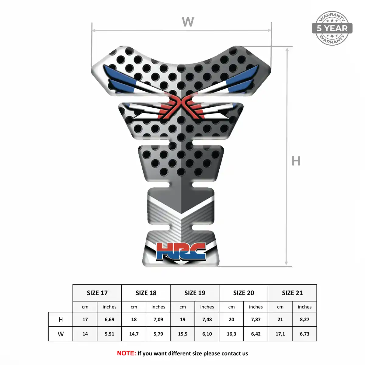 Honda Domed Tank Pad Elite Edition