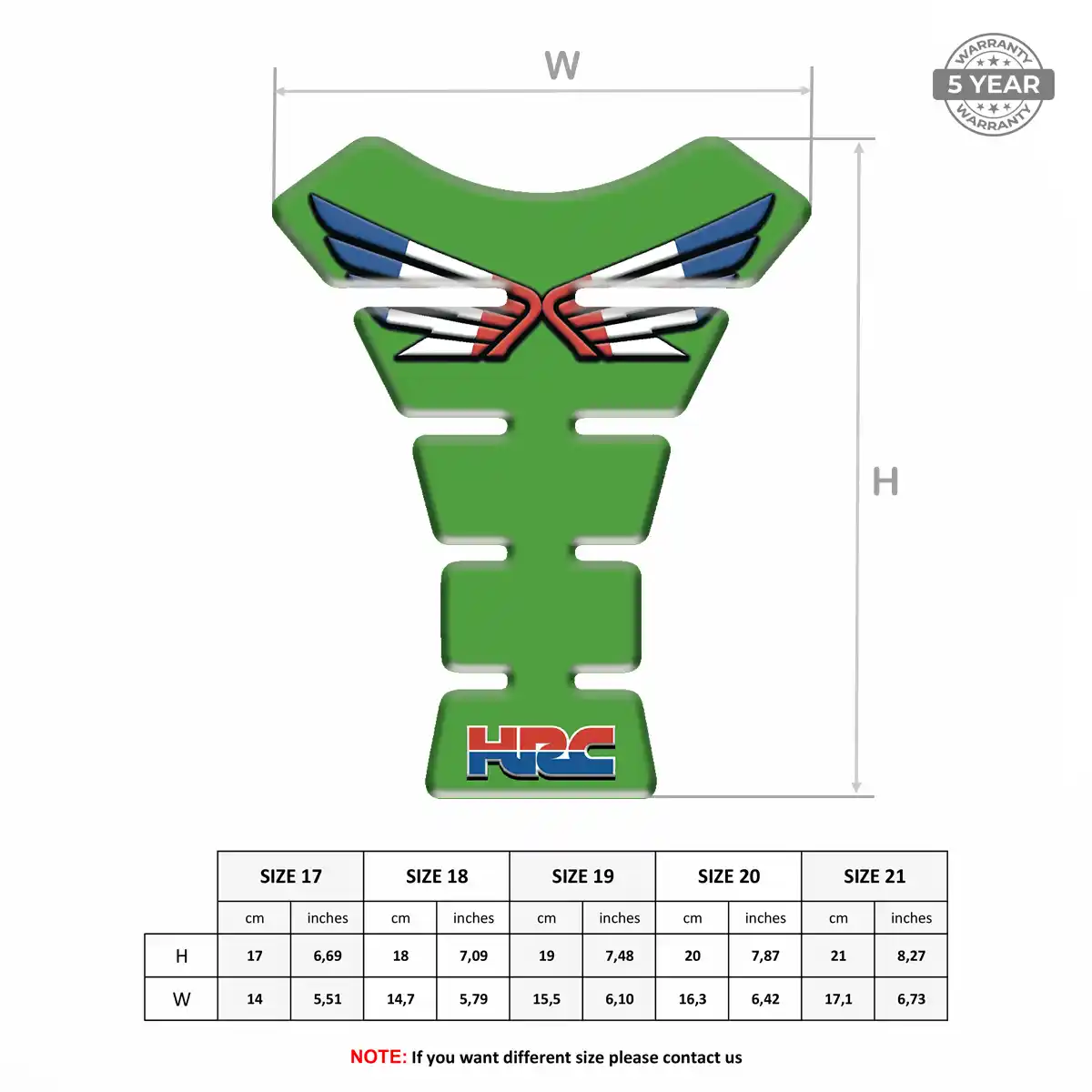 Honda Domed Tank Pad Prime Quality