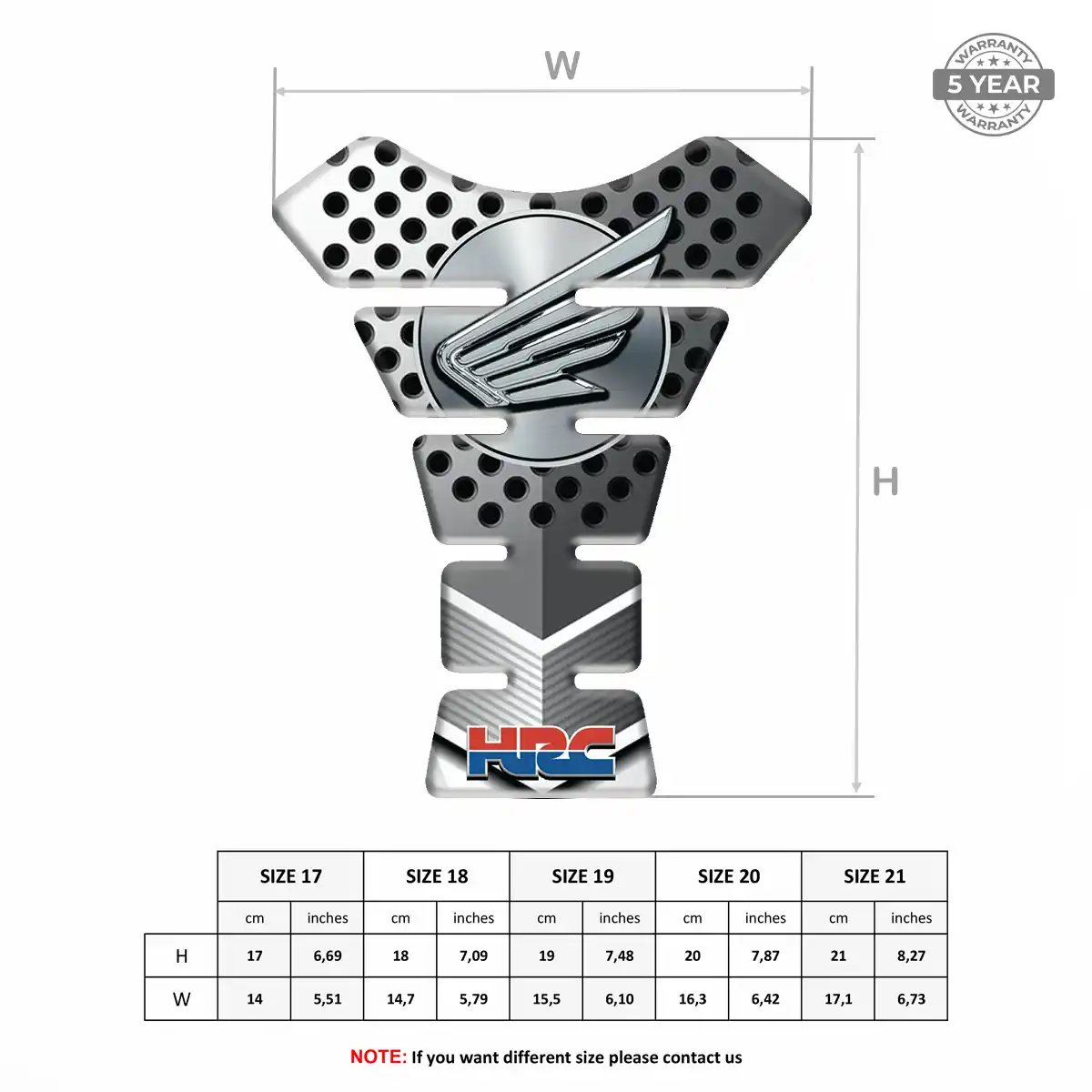 Honda Domed Tank Protector Opulent Line