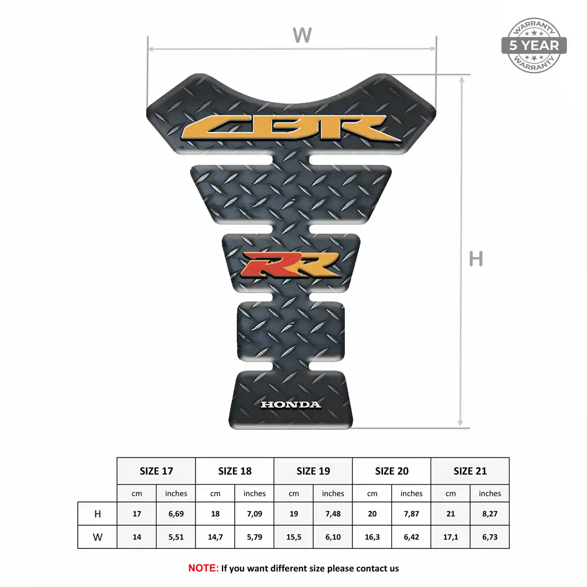 Honda Domed Tank Protector Refined Design