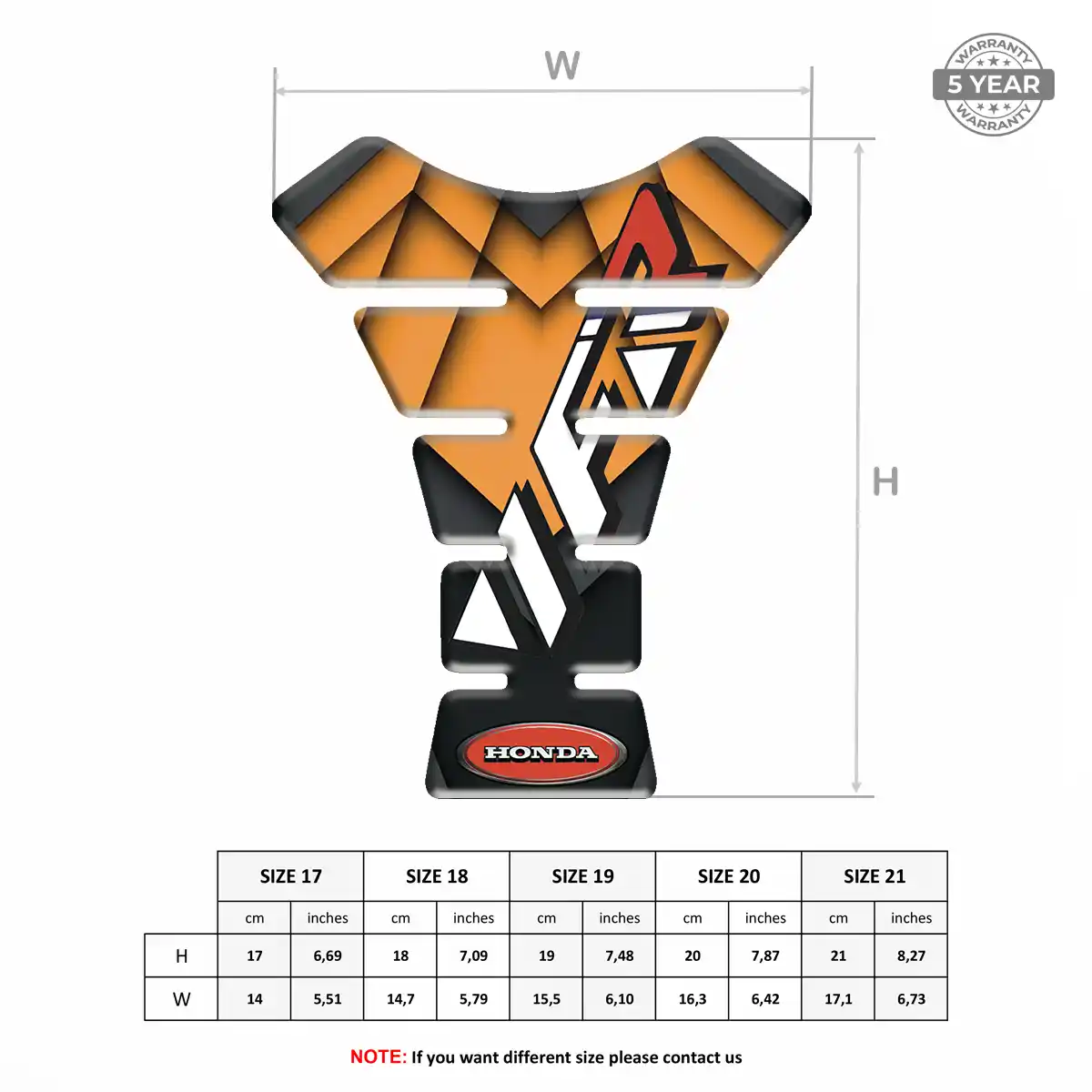 Honda Domed Tank Protector Signature Grade