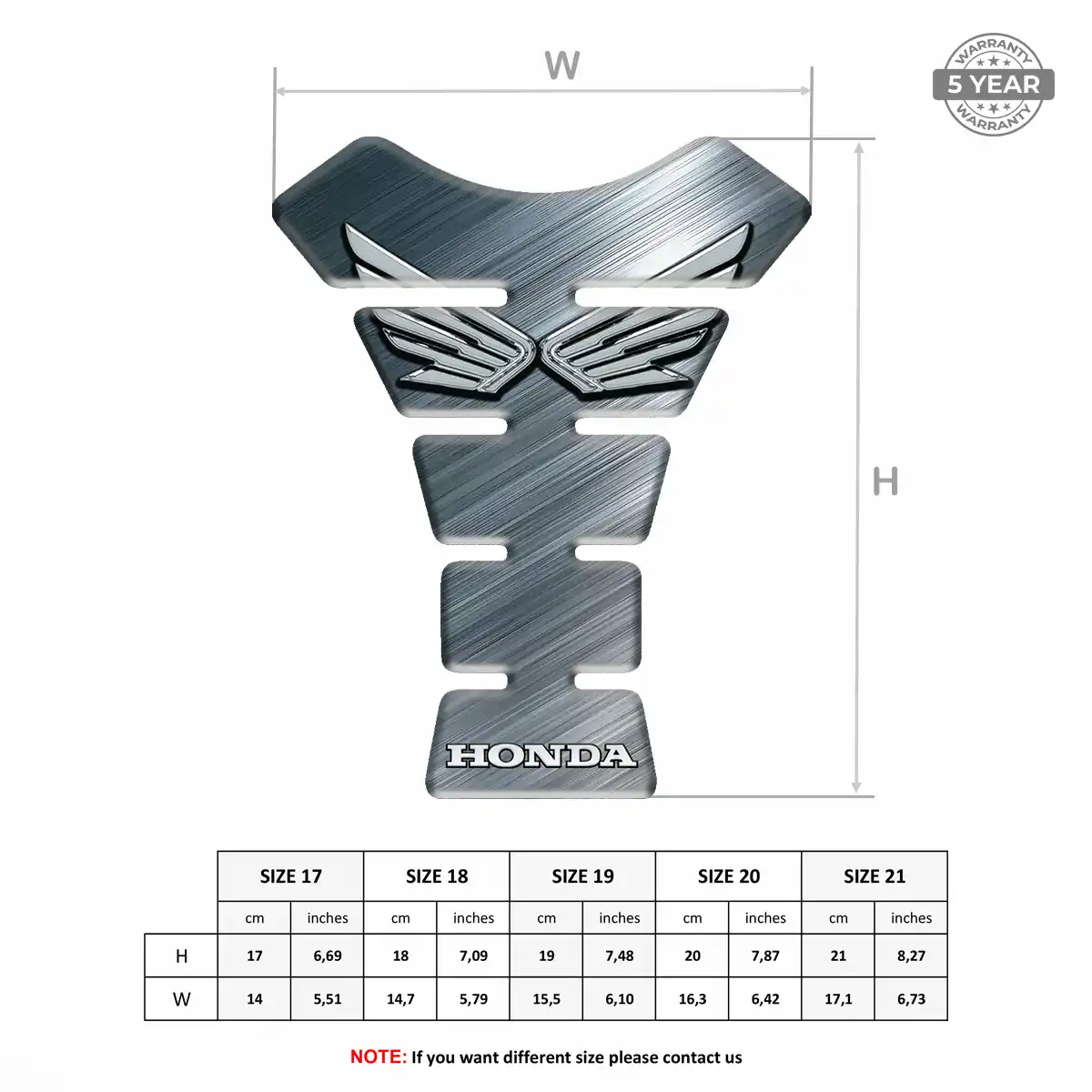 Honda Domed Tank Sticker Exclusive Series