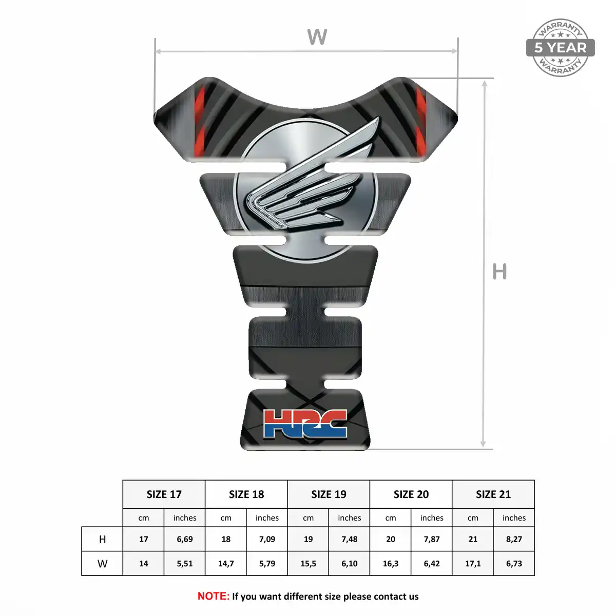 Honda Domed Tank Sticker Superior Craft