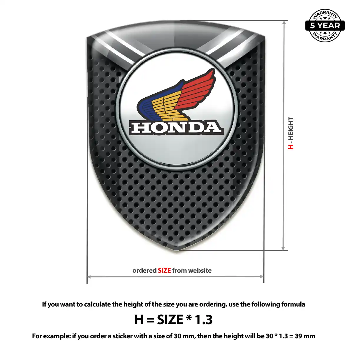 Honda Emblem Badge Cabin Style