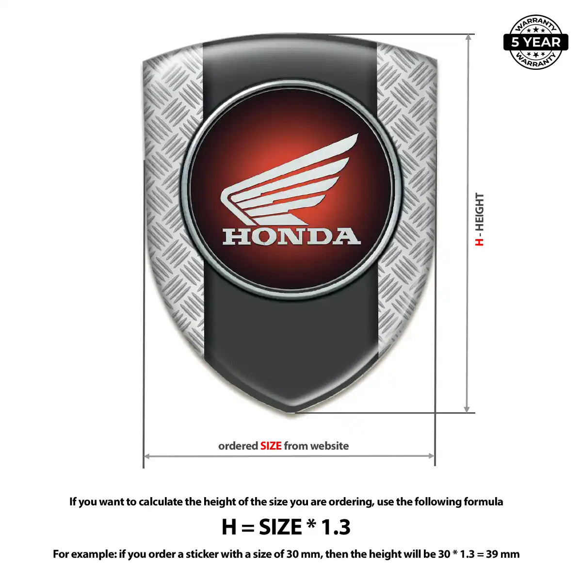 Honda Emblem Badge Deluxe Edition
