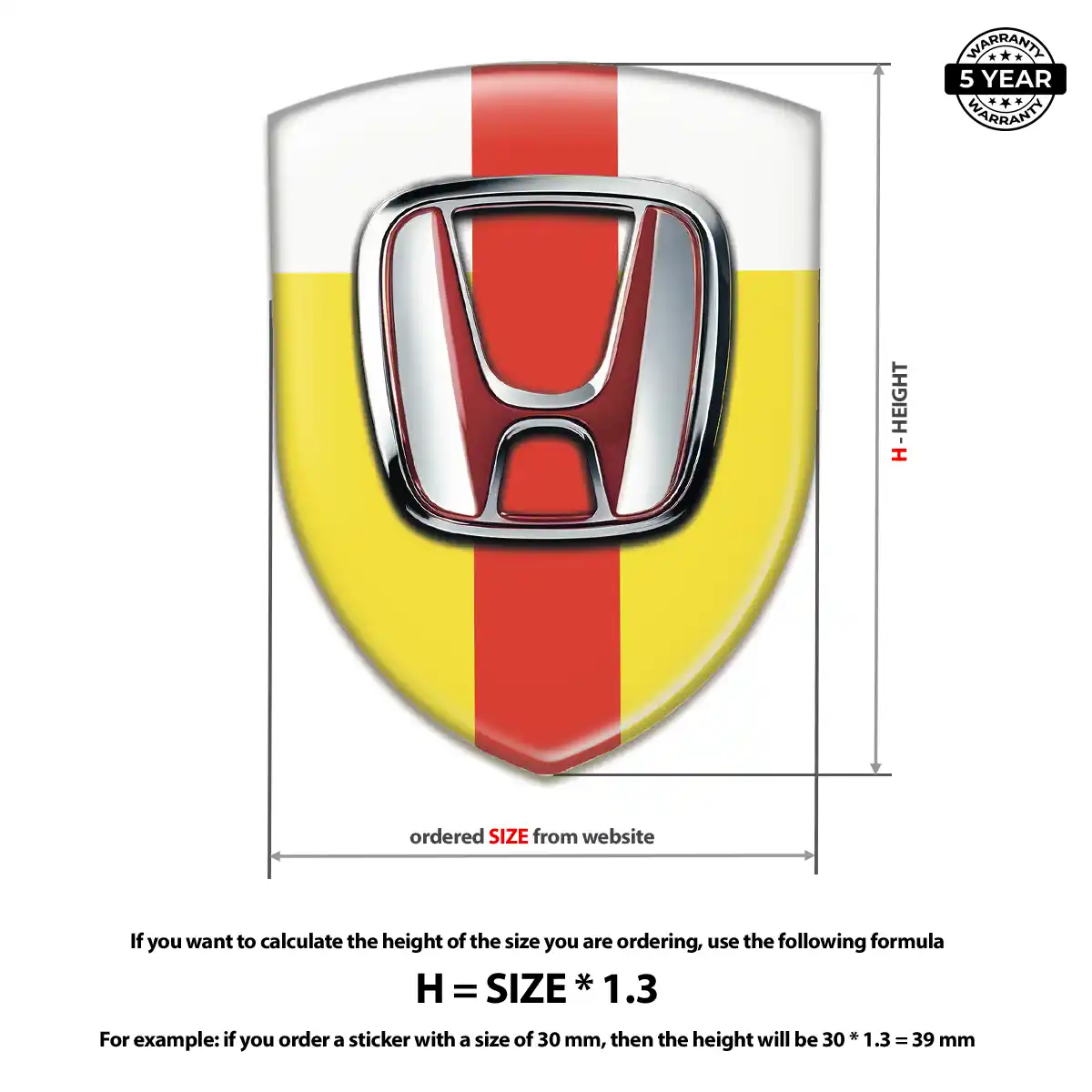 Honda Emblem Badge Logo Deluxe Edition