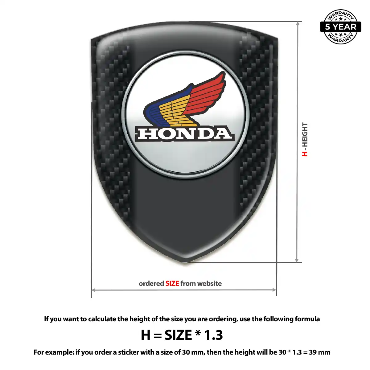 Honda Emblem Badge Logo Elite Edition