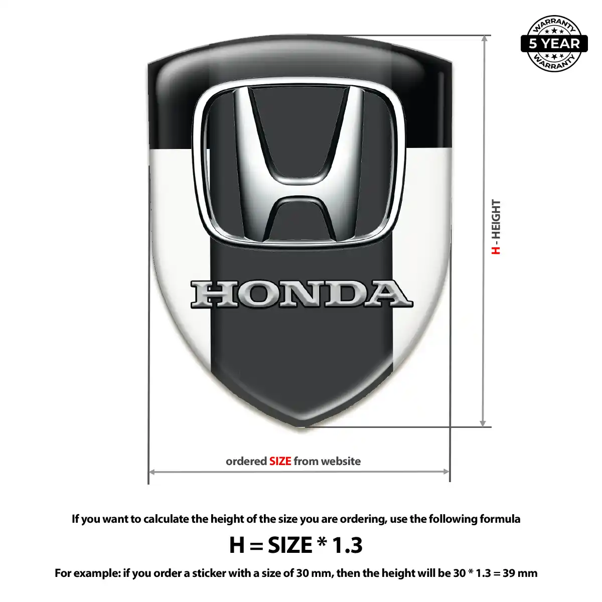 Honda Emblem Badge Logo Elite Finish