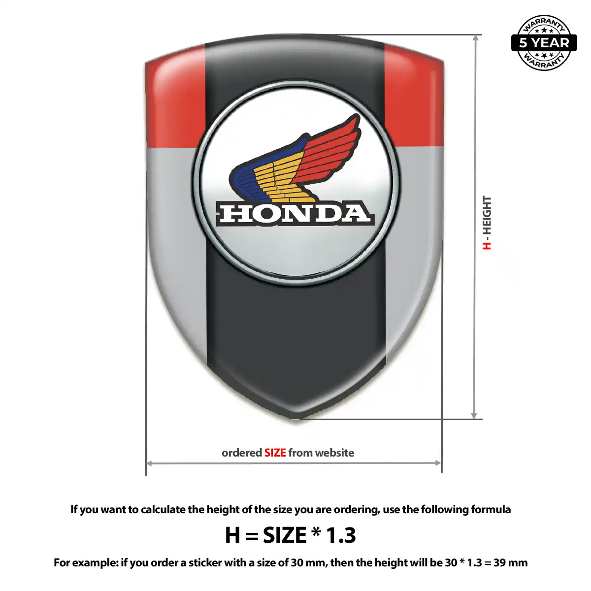 Honda Emblem Badge Logo Noble Edition