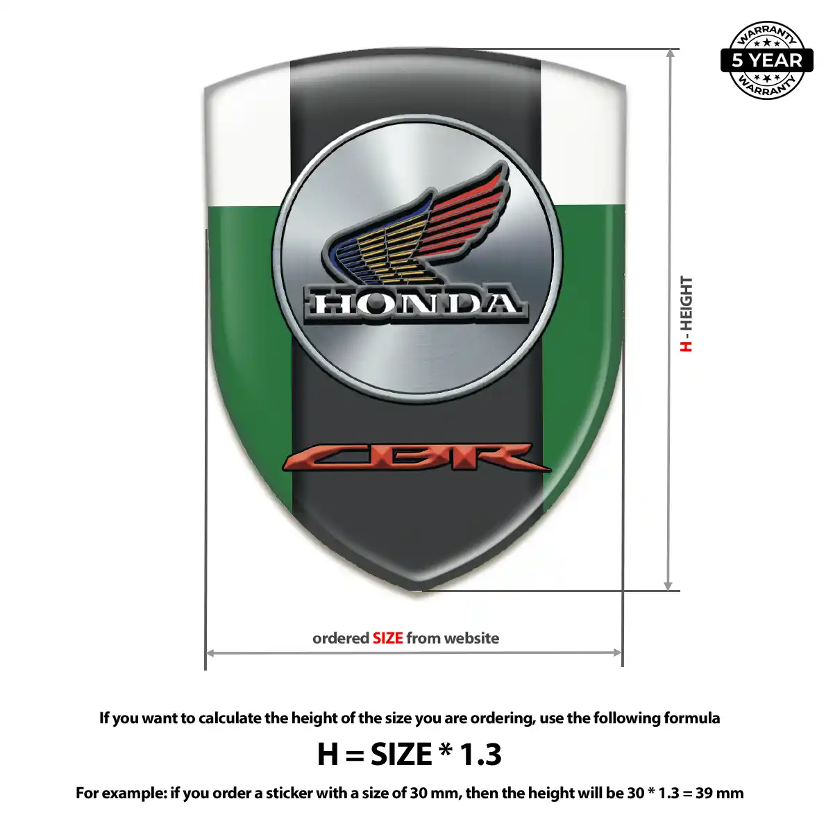 Honda Emblem Badge Logo Resin Elite