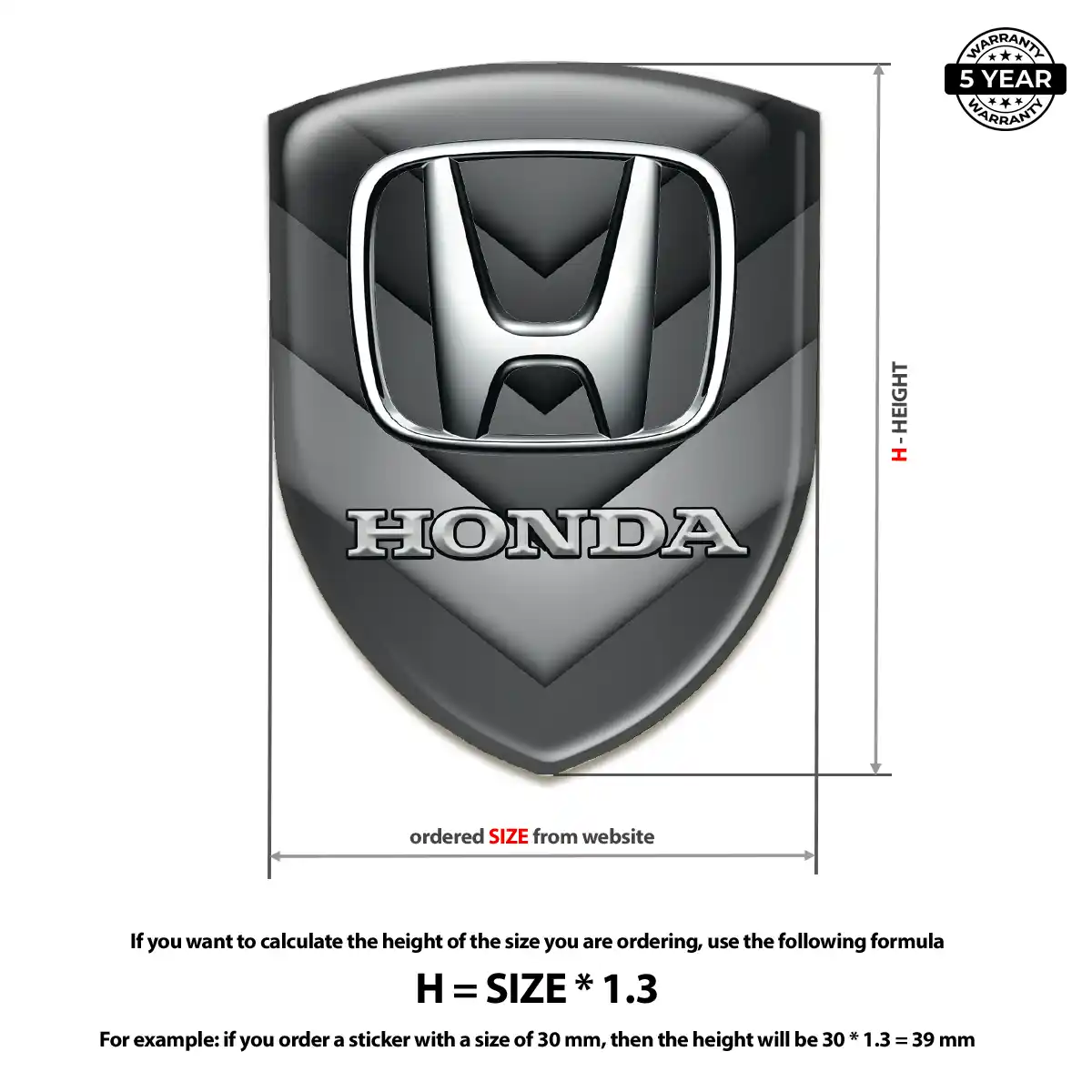 Honda Emblem Badge Noble Edition