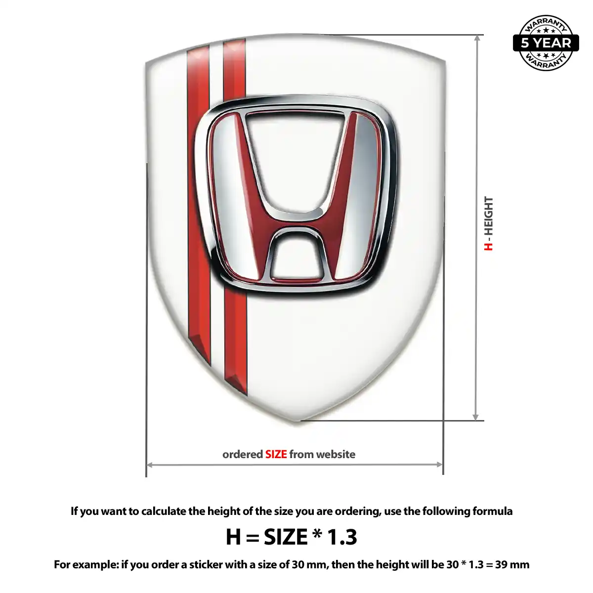 Honda Emblem Badge Opulent Line