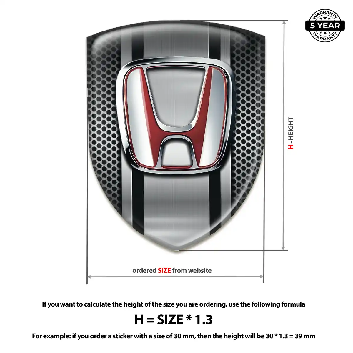 Honda Emblem Badge Prestige Line