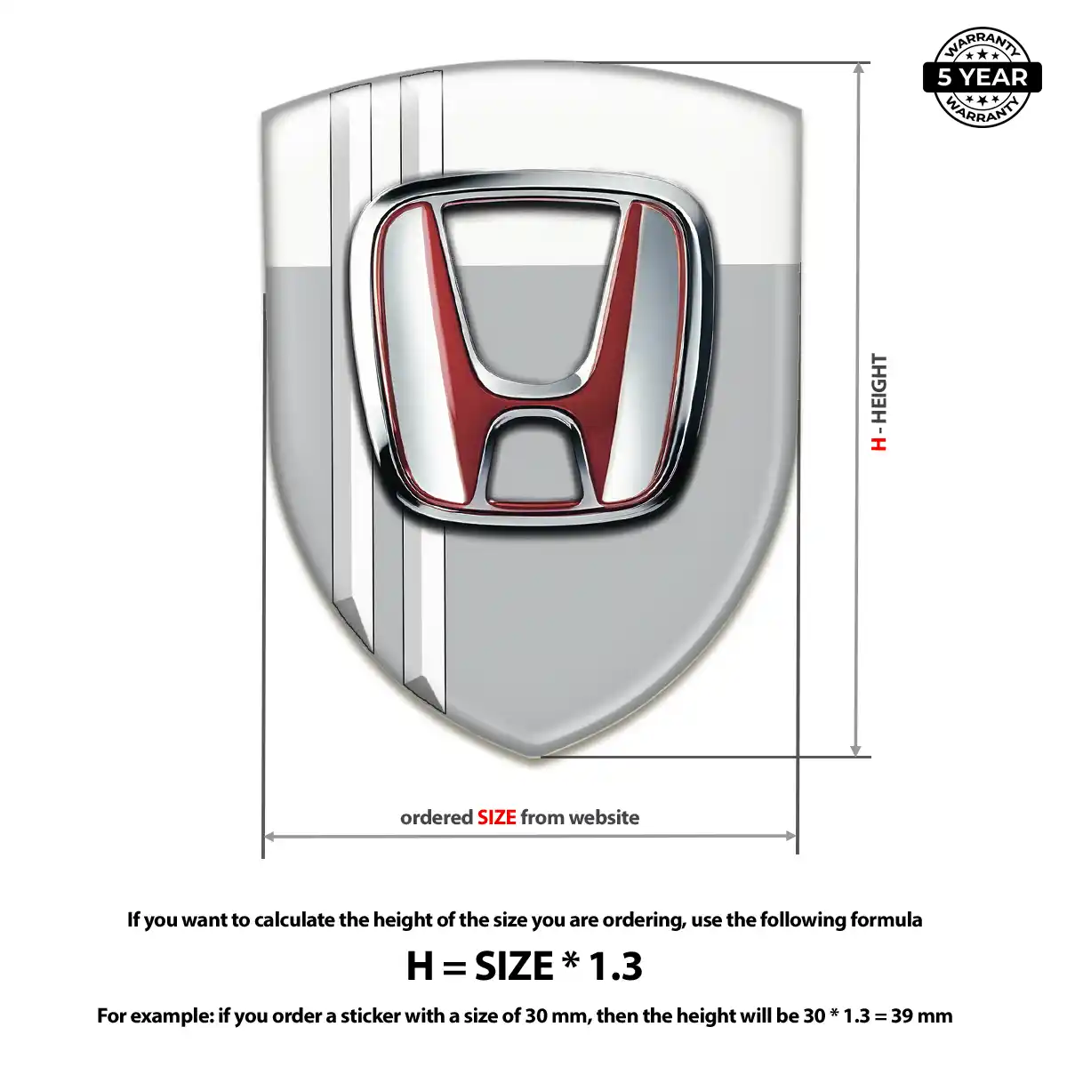 Honda Emblem Badge Refined Design