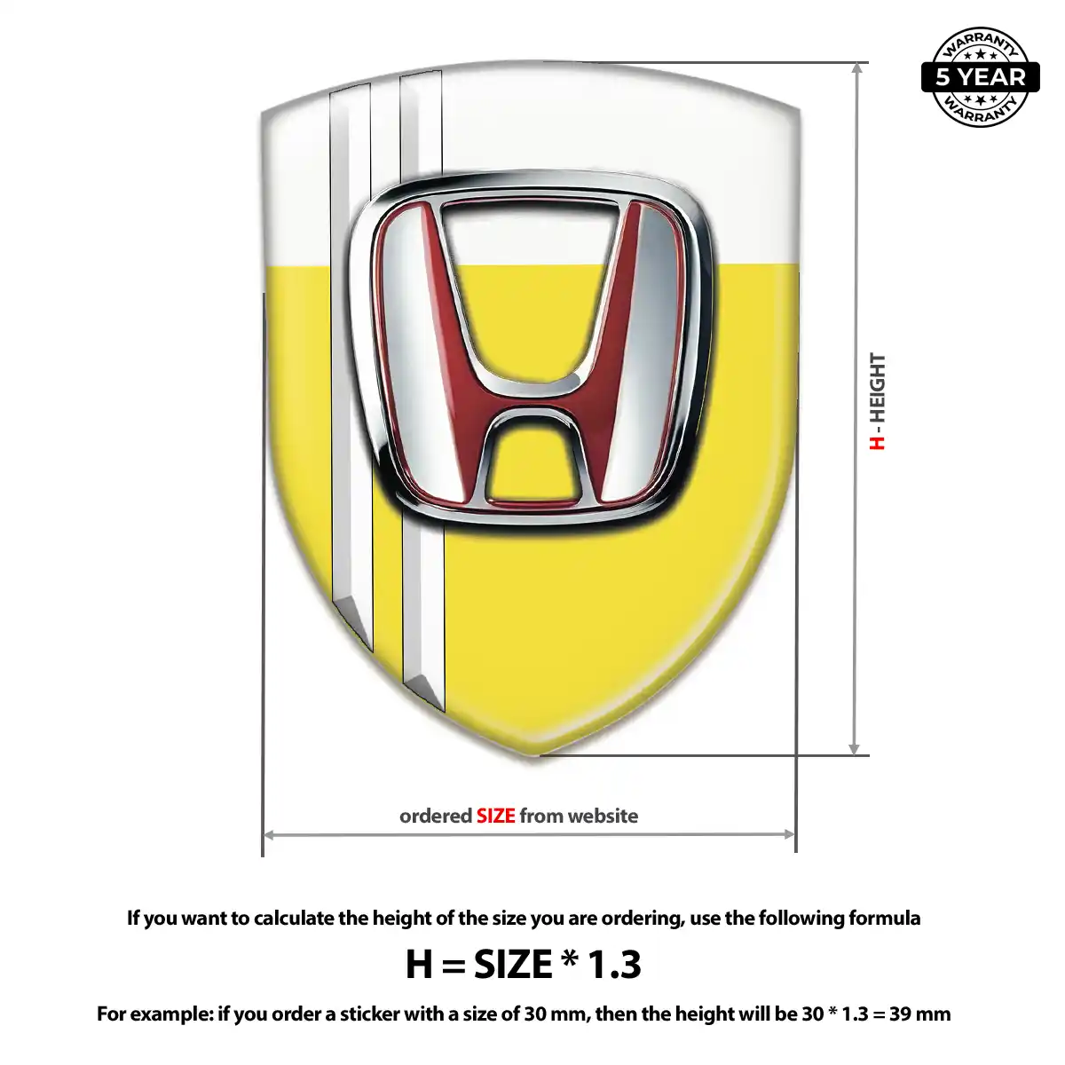 Honda Emblem Badge Resin Luxe