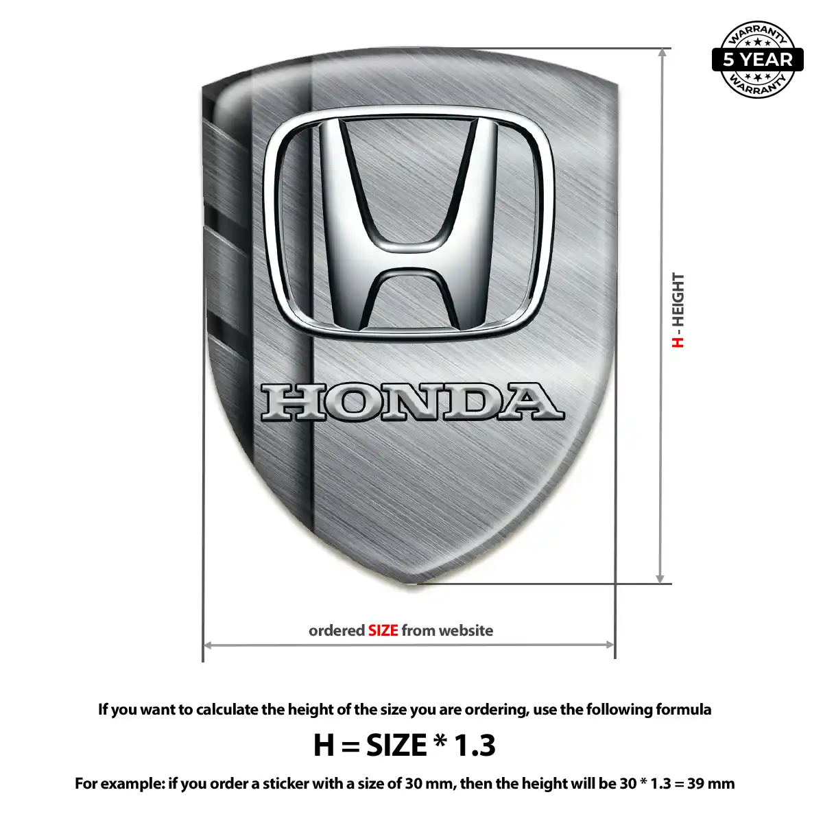 Honda Emblem Badge Sleek Style
