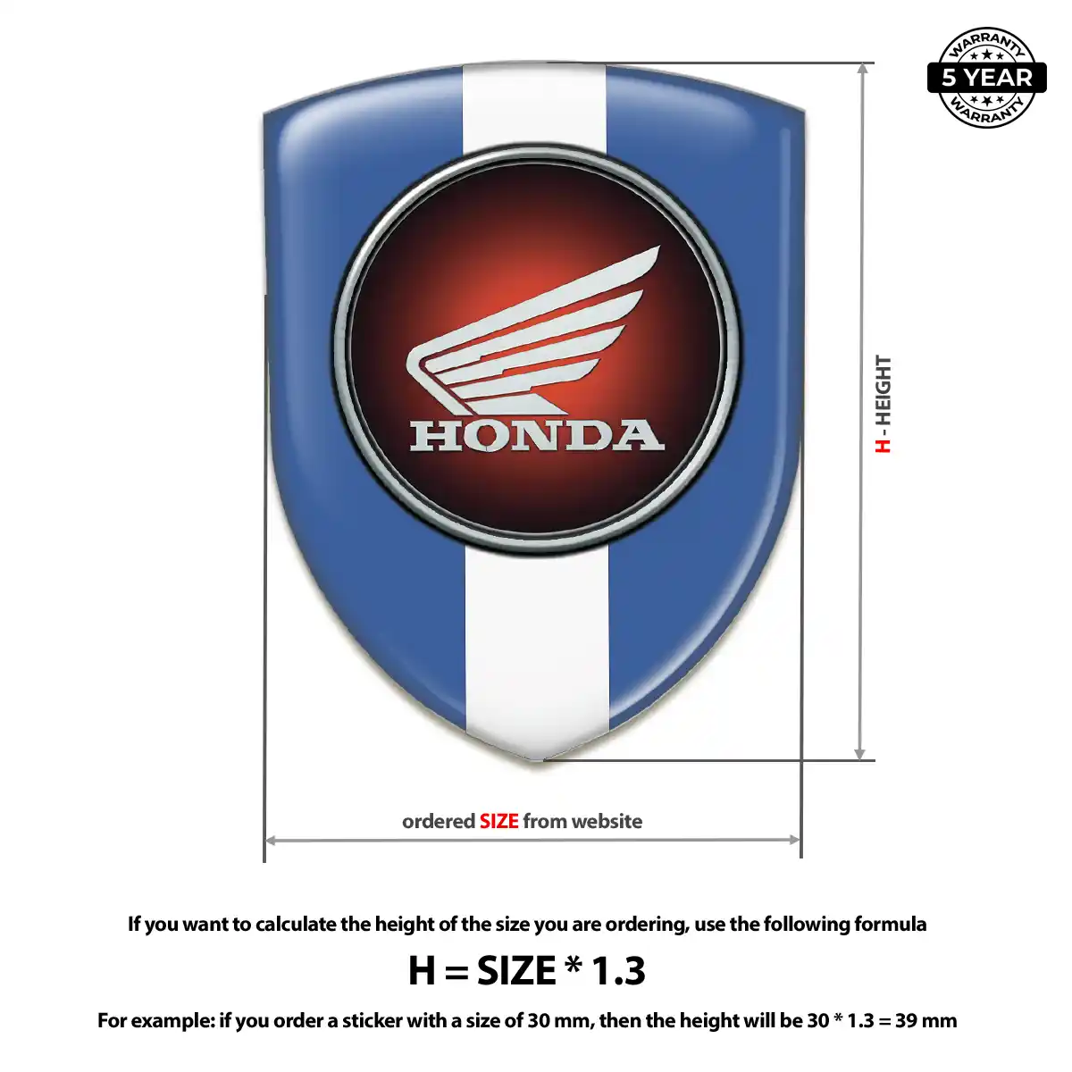 Honda Emblem Crest Deluxe Edition