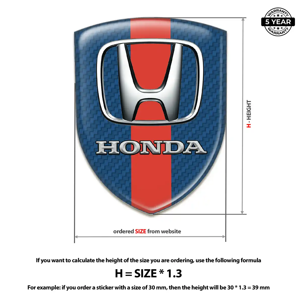 Honda Emblem Crest Elite Edition
