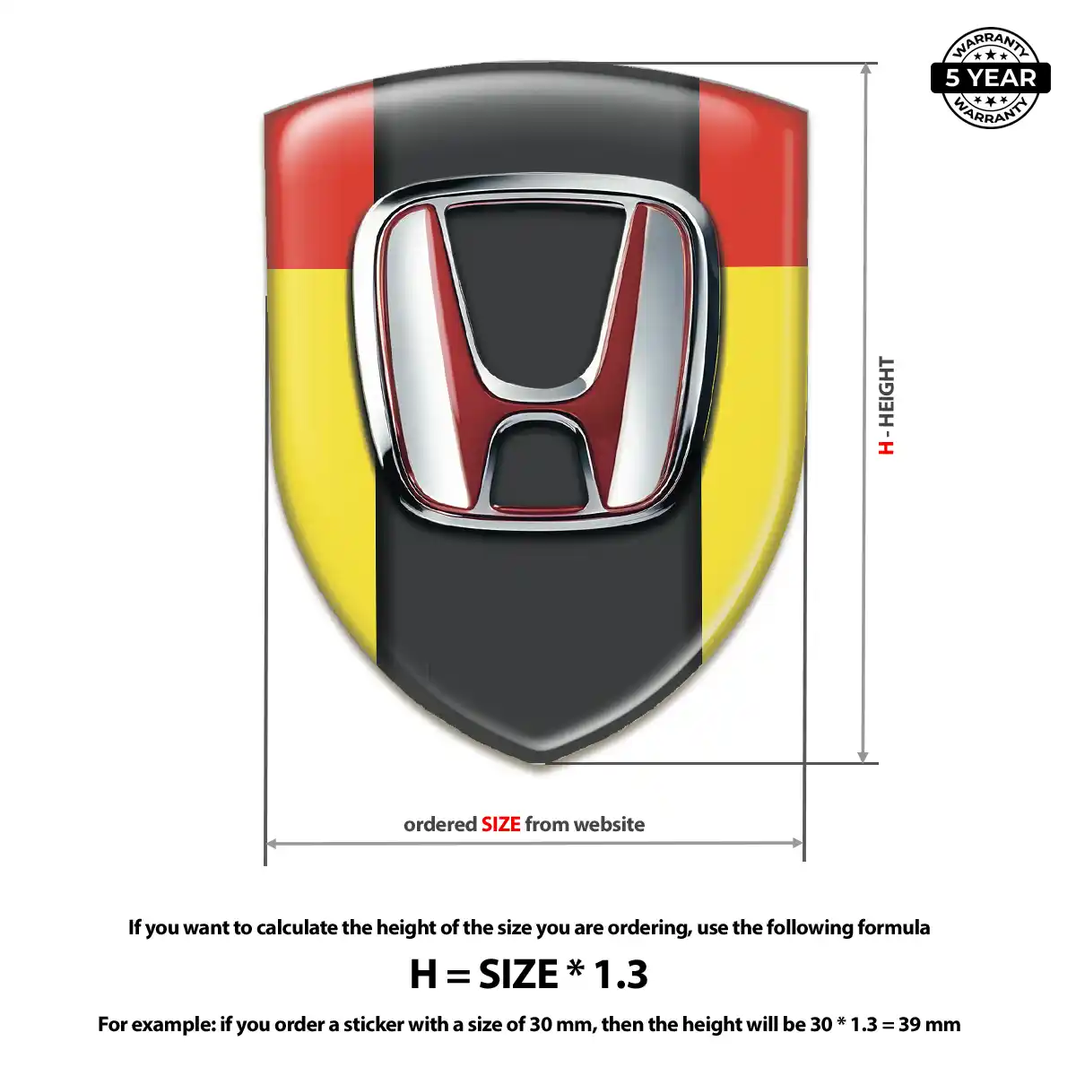 Honda Emblem Crest Outer Style