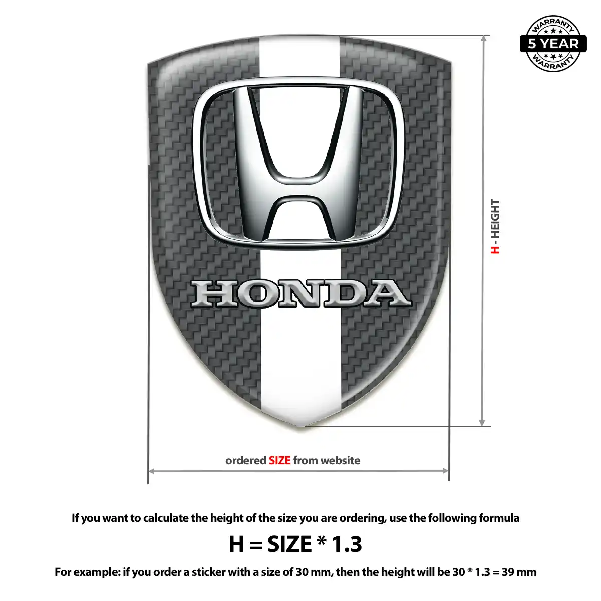 Honda Emblem Crest Prestige Line