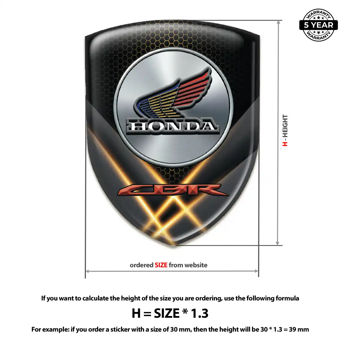 Honda Emblem Crest Prime Quality