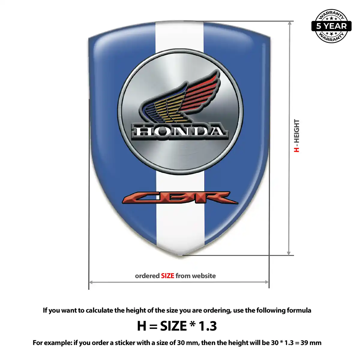 Honda Emblem Crest Resin Elite